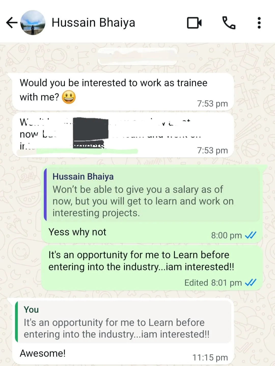 internship